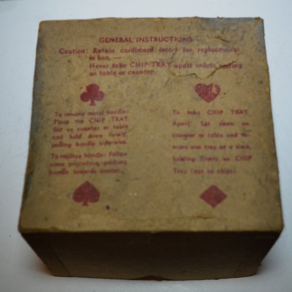 Vintage Novel Craft Company Poker Chip Rack With Ashtray 100 Chips - Picture 9 of 9